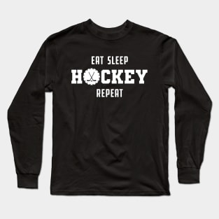 Hockey - Eat sleep hockey repeat Long Sleeve T-Shirt